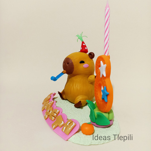 Caketopper Capibara Vela Personalizada Decoración Cumpleaños Niño/niña Capibaras