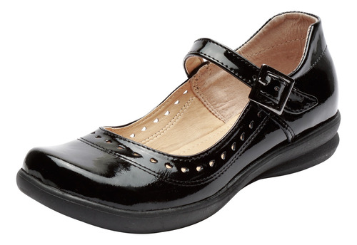 Zapato Escolar Charol Negro Para Mujer 0104 O-i