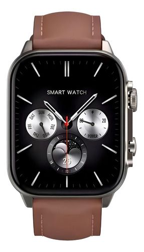 Smartwatch G-tide S5 Pro, Monitor De Saude E Sono, Ip68 Caixa Marron Pulseira Marron