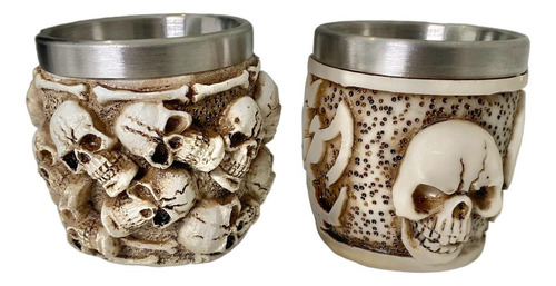 Copo Exú Cachaça Dose Linha Dos Caveiras Resina Umbanda