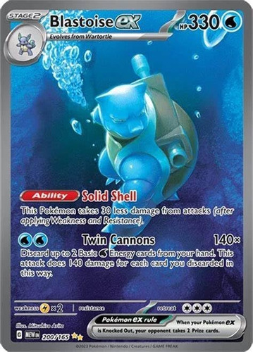 Blastoise Ex Pokemon 151 200/165 Special Illustration Rare