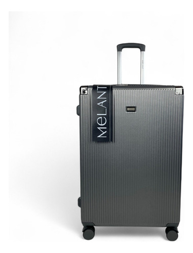 Set De Valijas X3 Grande Mediana Carry On Maleta Rígida M112 Gris Oscuro
