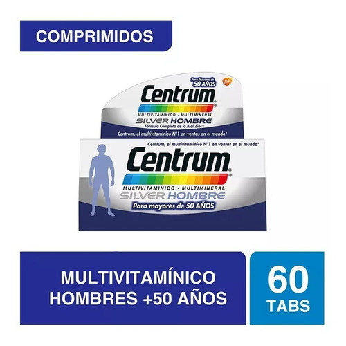 Centrum Silver Hombre Multivitamínico 60 Comprimidos +50años