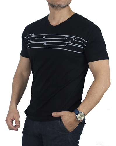 Polera Hombre Elasticada Slim Fit Modelo 11