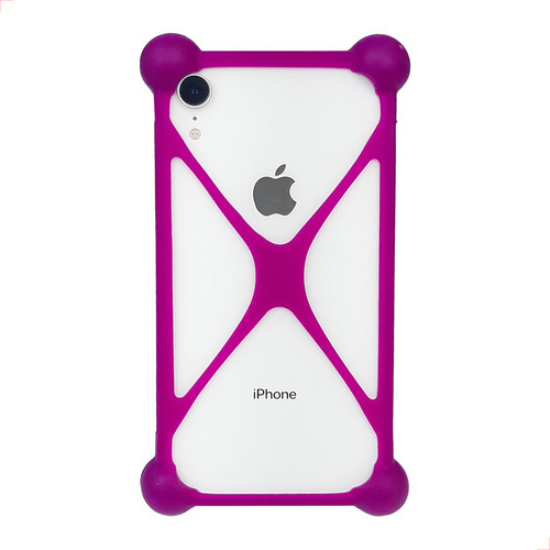 Funda flexible de silicona antiimpacto para iPhone 11, color morado