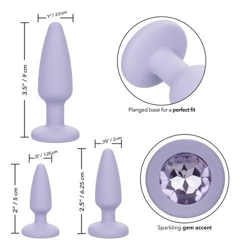 Conjunto De Brinquedos Anal Butt Plug Calexotics First Time
