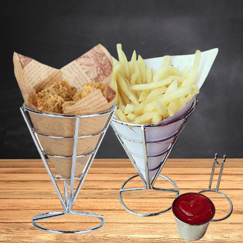 Organizador Fritas, Exhibidor De Pollo Crujiente, Negro