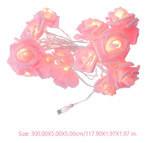 Vosarea 3 Metros Led Led Led Rose Lughtes Usb Luces De Luces