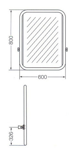 Espejo Basculante 60x80 Línea Espacio Modelo Vtee1/b Ferrum