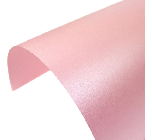 20 Sobres Papel Aperlado Nacarado 140g 20x20 Cm Color Rosa Pastel / Stardream Rose Quartz