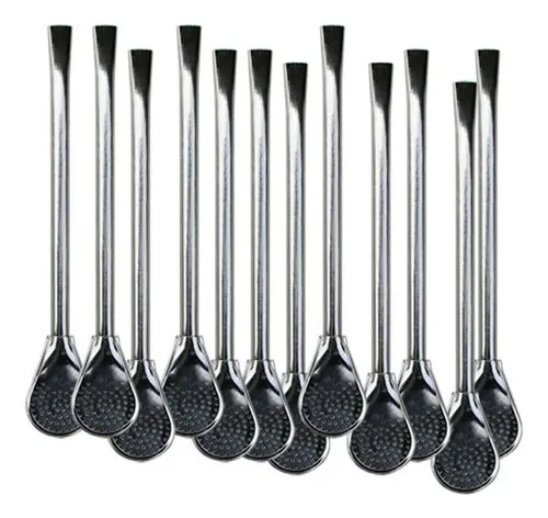 comprar Atacado 50 Bombas Polidas Avulsas Metal Média 19cm Tereré