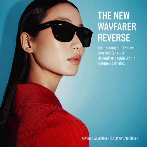 Lente De Sol Rayban Wayfarer Reverse Rbr0502s Light Blue