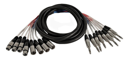 Audio Satxsw-8x10 Cable Serpiente 4 Canal 8 Trs Xlr Macho