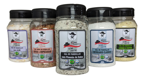 Imagem 3 de 5 de Kit Sal De Parrilla Pimenta/reino /lemon Pepper Dom Chamorro