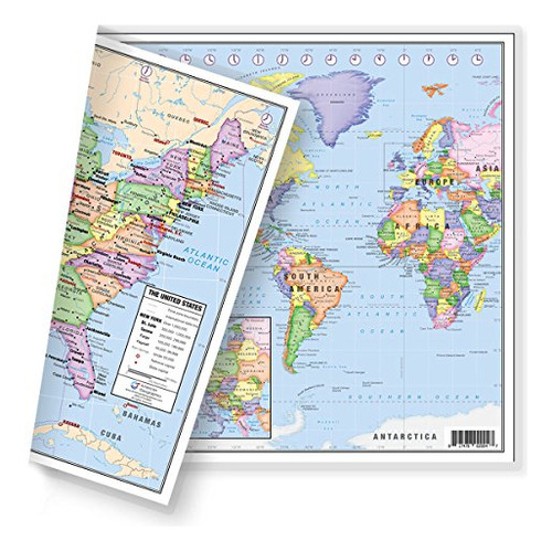 Mapa De Escritorio Mundial Centrado En Estados Unidos (ee. U