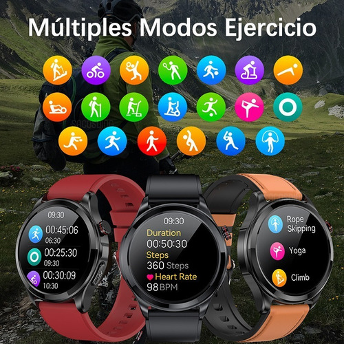 Reloj Inteligente Hombres Glucosa Ecg+ppg Llamada