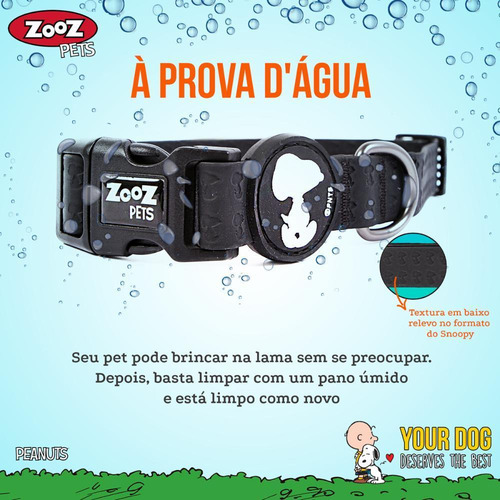 Collar para perro Pet Snoopy Black Zooz Pets, 65 cm G