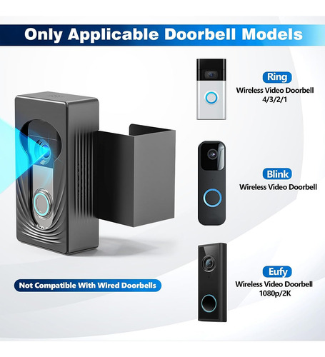Trushome Soporte De Timbre De Puerta Para Ring/blink/eufy...