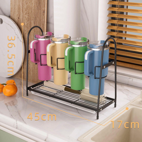 Estante Organizador Para Vasos De Agua, Estante Para Negro