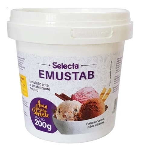 Emulsificante Para Sorvete Emustab 200g C/ 3 Unidades