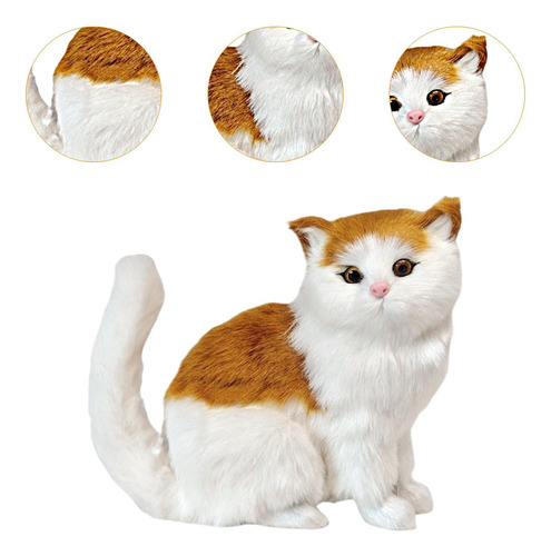 Simulação De Gato Peludo Realista Gato Gatinho Estilo B