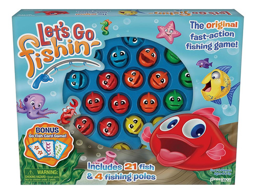 Pressman 58 Lets Go Fishin Combo Game, Incluye Go Fish Card