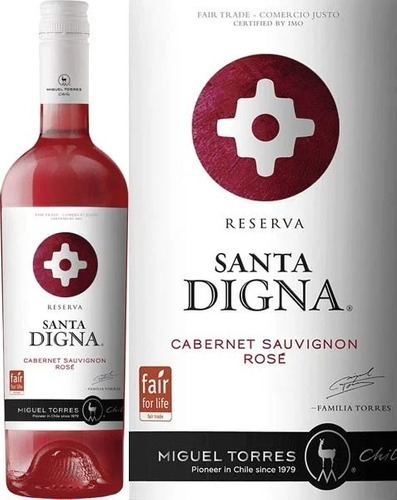 Vino Rosado Santa Digna Miguel Torres Cabernet Botella 750 Ml