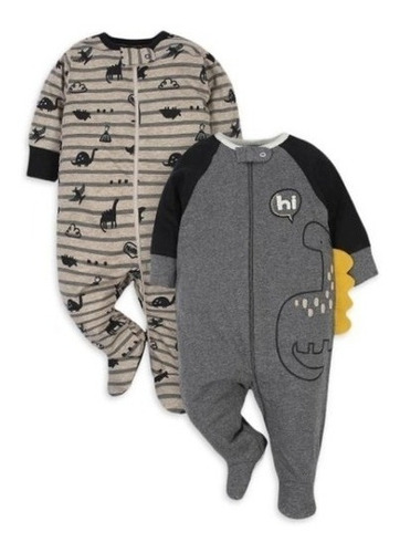 Pijama Enteriza Bebe Unisex  Pack 2 Unid Gerber