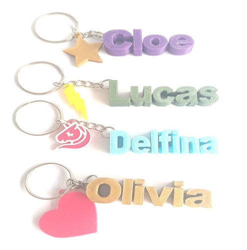 35 Llaveros Nombre C/dije  Personalizados (varios Colores)  