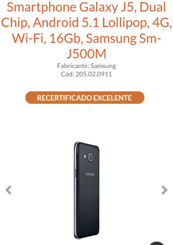 Smartphone J5 Recertificado