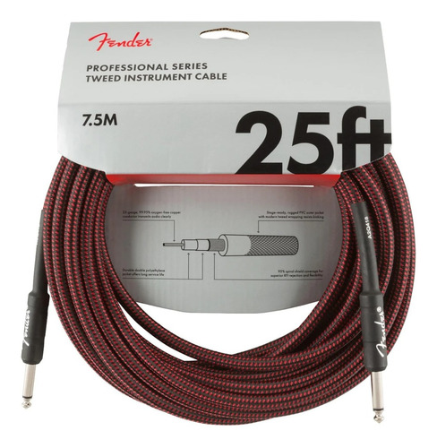 Cable Fender Pro 25 Inst Red Twd 0990820070
