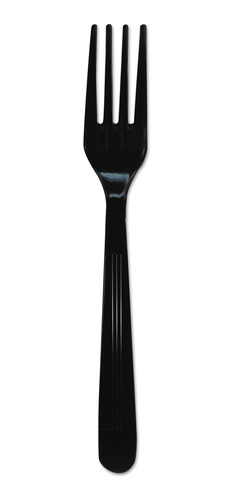 Set De 1000 Tenedores Gen Peso Pesado De 7'' Color Negro
