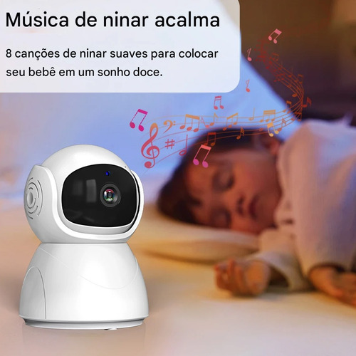 Baba Eletronica Baby Monitor Abm570 Rotação E Canções Ninar