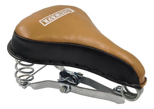 Asiento Sillín Bicicleta Clásico Comfort Reforzado Resortes Color Cafe/negro