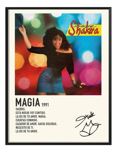 Poster Shakira Album Music Tracklist Exitos Magia 80x40