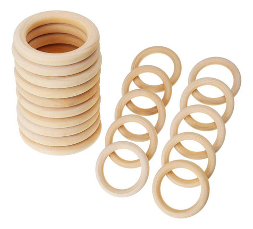 2x Anillos De Dentición De Madera De Arce Natural Anillos