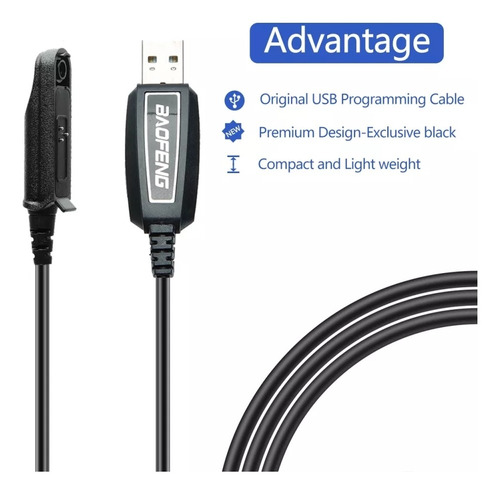 Imagem 3 de 6 de Cabo De Dados Baofeng Original Usb Chirp Uv9r Plus Uv9r Pro