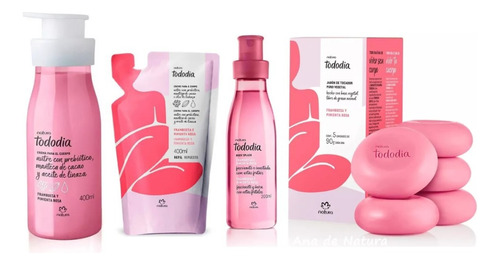 Kit 4 Productos Frambuesa Y Pimienta Rosa Natura Tododia