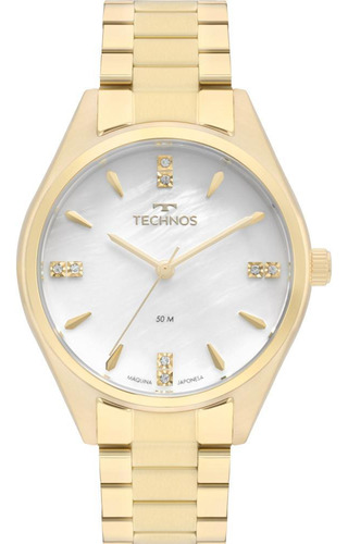 Relógio Technos Elegance Boutique 2036mkq Dourado 3,4cm