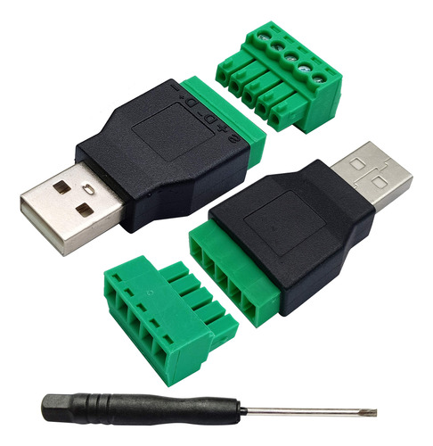 Aaotokk Usb 2.0 A Tornillo Terminal Block Adaptador Usb 2.0