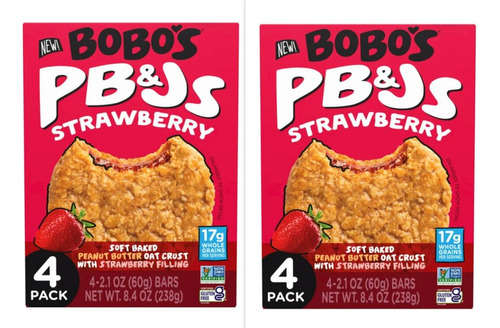 Bobo's Pb&j Strawberry, Gluten Free 2 Cajas