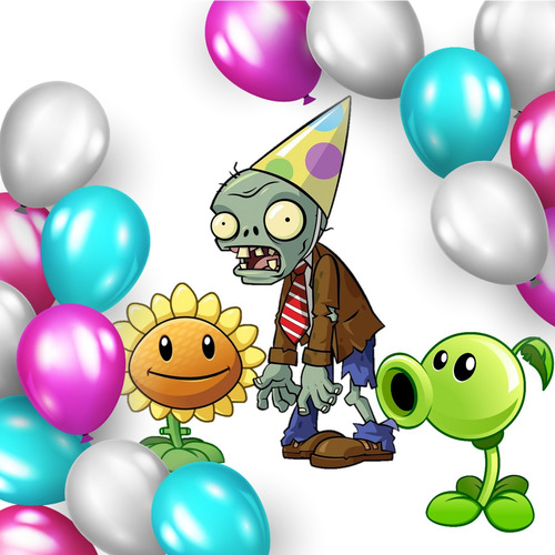 Kit Personalizado Plantas Vs Zombis Para Imprimir