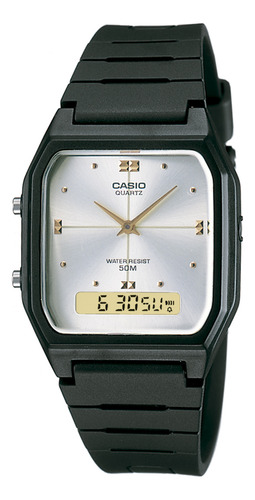 Relógio Unissex Casio Vintage Aw-48he 7av Preto Anadigi