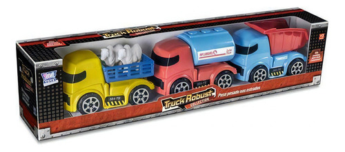 Brinquedo Truck Robust Com 3 Caminhão Zuca Toys