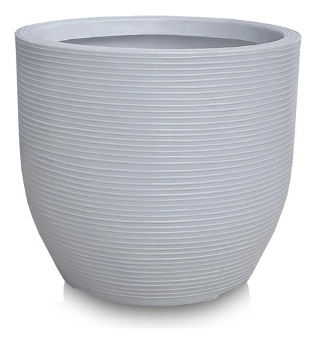 Vaso De Planta Redondo Grande Polietileno 60x56 Cinza Claro