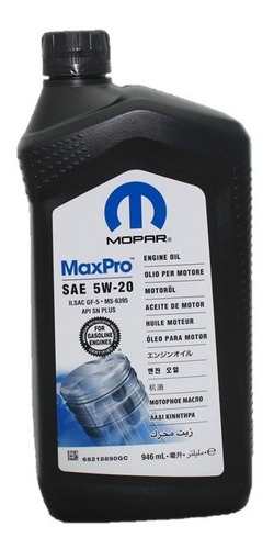 Imagen 2 de 5 de Aceite De Motor 5w20 Mopar 946ml
