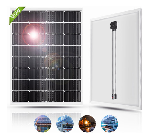 Modulo Panel Solar Carga 120w Monocristalino 18v Impermeable