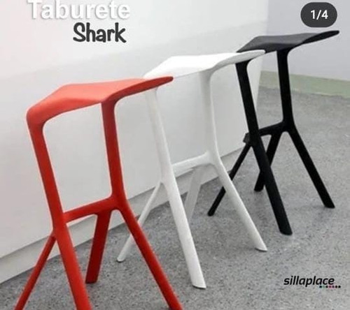 Silla Taburete Shark Negro Y Blanco