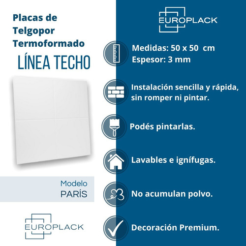Placa Termoformada Liso X4.