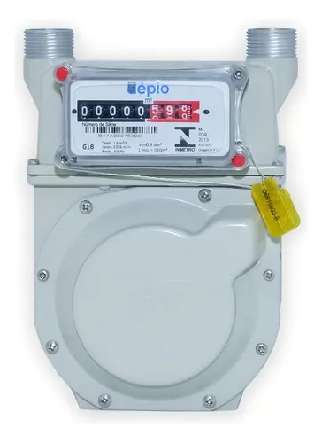 Medidor de Gás Aépio G 1.0 Cinza Vazão 1,6 m³/h Conexão 3/8 SAE